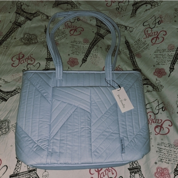 Vera Bradley Blue Quilted Tote Bag - Picture 1 of 6